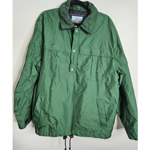 VTG Fieldmaster Windbreaker Men Large GreenSnap Pocket Outdoor Lightweight Lined - Picture 1 of 2